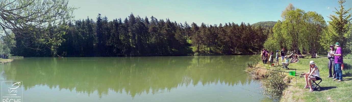 peche au lac plan d'eau de Thorenc alpes maritimes