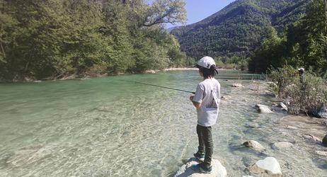 La pêche aux appâts naturels sur l'Esteron